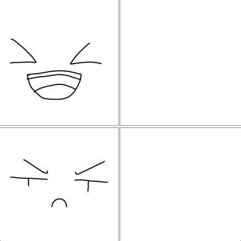 Happy Face, Angry Face Blank Template - Imgflip