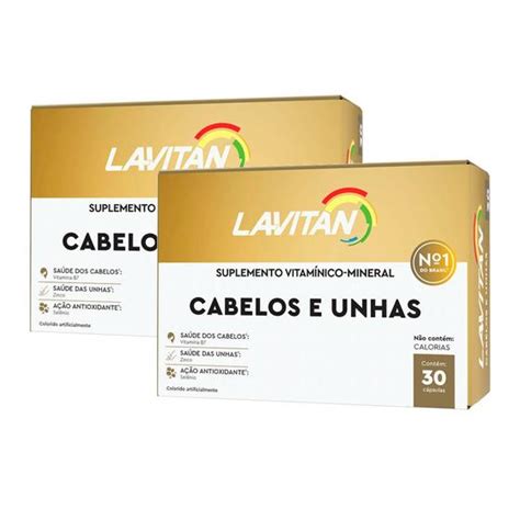 Kit 2 Lavitan Hair Suplemento Alimentar Para Cabelos E Unhas 30