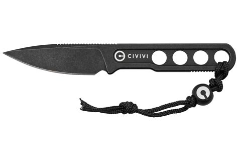 Civivi Circulus C22012 1 Black Stonewashed 10Cr15CoMoV faca de pescoço