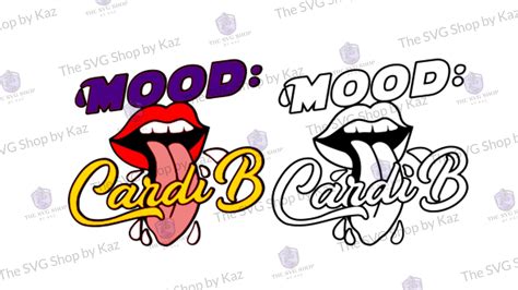 Cardi B Layer Svg Cardi B Svg Mood Svg File Svg File For Etsy