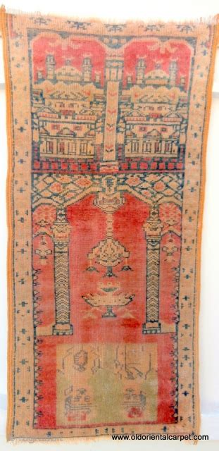 Very Rare Antique Moroccan Prayer Rug Structurally This Piece Was