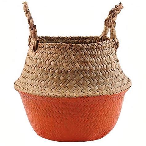 Cache Pot Osier Orange Jolipot