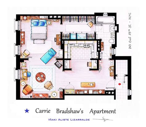 Artist Draws Detailed Floor Plans Of Famous Tv Shows Bored Panda