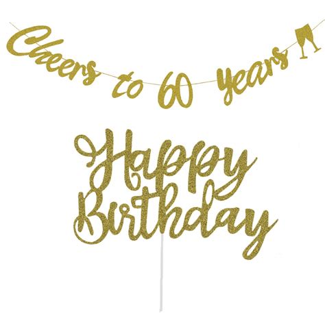 Buy Th Birthday Banner Th Birthday Decorations Gold Glitter