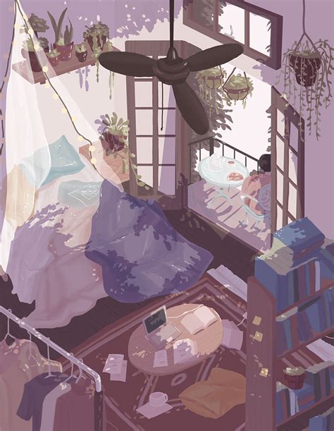 Aesthetic Pink Anime Bedroom Background - Design Corral