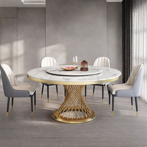 Everly Quinn Cleus 5 Piece Marble Top Pedestal Dining Set Wayfair