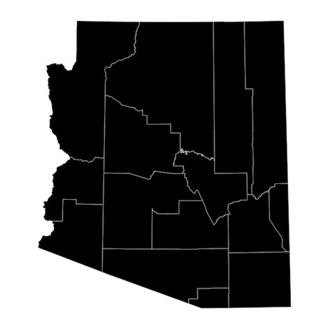 Premium Vector Arizona State Map With Counties Vector Illustration