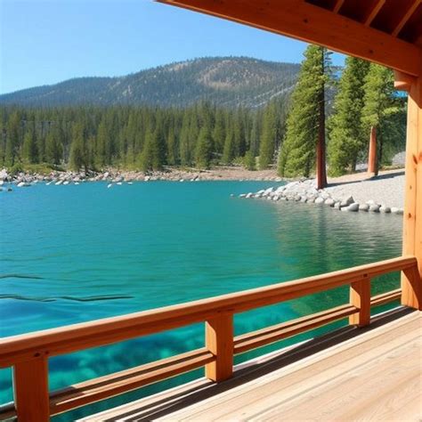 Premium Photo Beautiful Panorama On The Beach Of Secret Cove Lake Tahoe