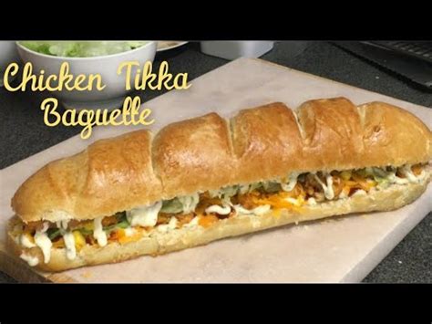 CHICKEN TIKKA BAGUETTE RECIPE Subway Style Food Plus YouTube