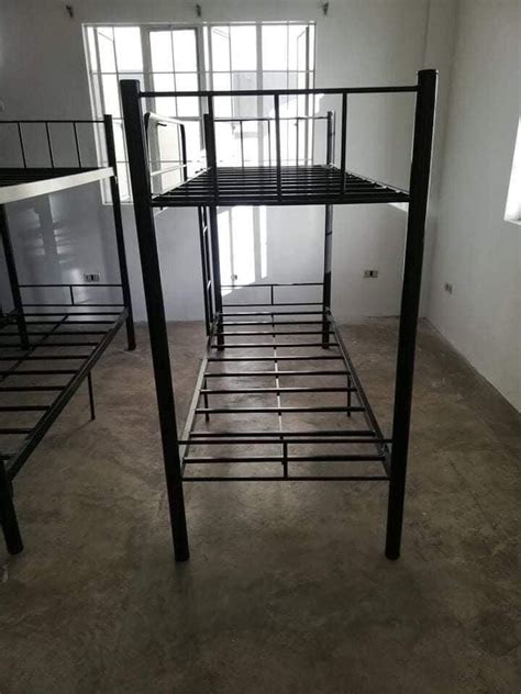 30x30x75 Single Double Deck Curve And Straight Bed Frame Detachable Steel Bed Black Lazada Ph