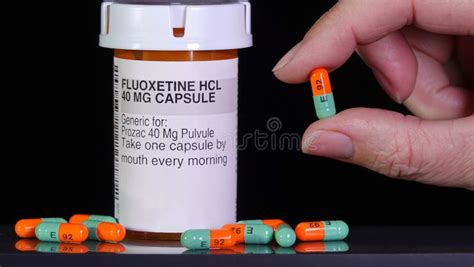 Fluoxetine Capsules On A Hand Editorial Stock Image Image Of Dopamine