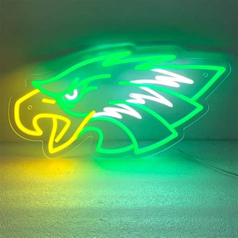 NEW Philadelphia Eagles Team Logo Neon Display Light Sign Memory NFL