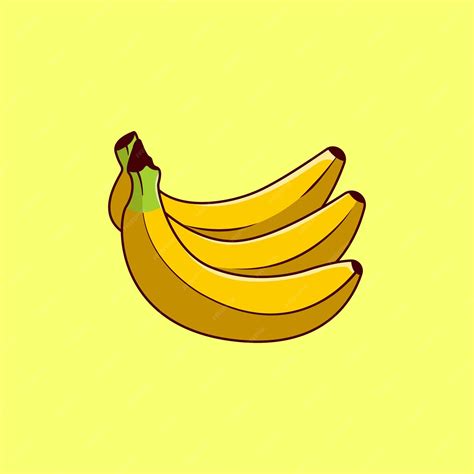 Premium Vector Banana Cartoon Bunch Of Bananas With Premium Vector