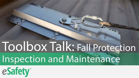 2 Minute Toolbox Talk Fall Protection Inspection And Maintenance