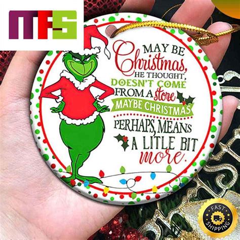 The Grinch Joy To The World Custom Christmas Ornaments 2023 Masteez