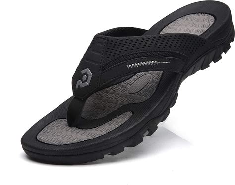 Pulltop Mens Flip Flop With Wide Strap Non Slip Sandals