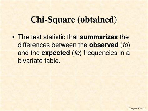 Ppt Chapter 13 The Chi Square Test Powerpoint Presentation Free Download Id521349