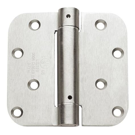 Global Door Controls 4 In X 4 In Satin Nickel Full Mortise Spring 5 8