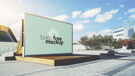 Free Outdoor Backdrop Mockup (PSD)