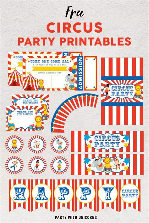 FREE Circus Party Printables