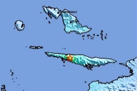 Gempa M5 1 Guncang Barat Laut Kepulauan Yapen Papua