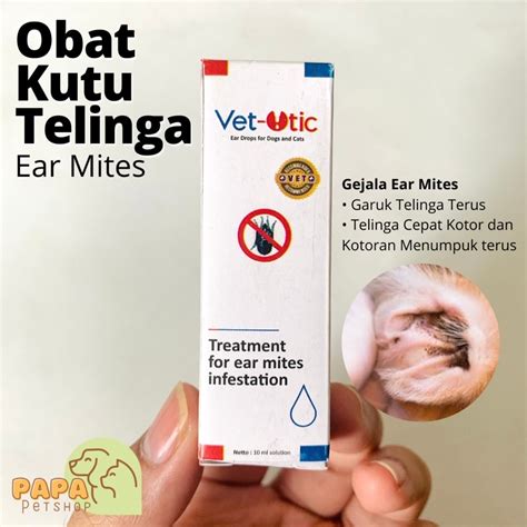 Jual Vet Otic Obat Tetes Kutu Telinga Ear Mites Vet Otic Ear Mite