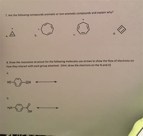 Solved Are the following compounds aromatic or non-aromatic | Chegg.com