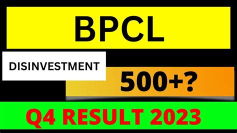 BPCL Q4 RESULTS 2023 BPCL SHARE LATEST NEWS BPCL Q4 RESULTS