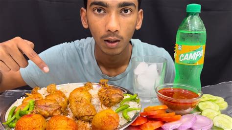 ASMR EATING SPICY CHICKEN CURYY CHICKEN LEG CURRY EGG CURRY AND