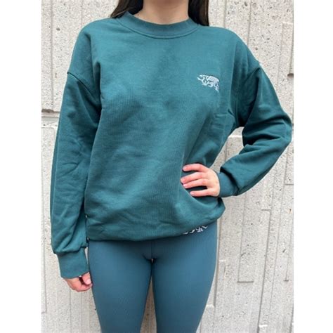 University Of Guelph Bookstore Perfectly Oversized Crew Green