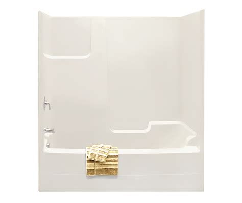 TSEA72 72 X 36 AcrylX Alcove Left Hand Drain One Piece Whirlpool Tub