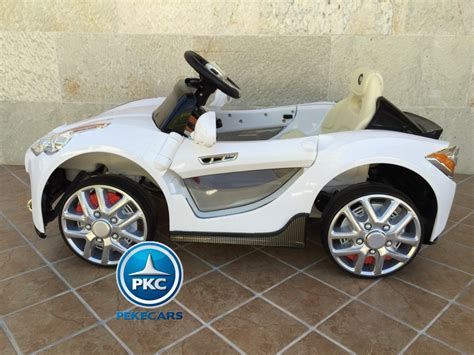 Pekecars GT Deportivo Blanco 12V 2 4G Coches electricos para niños