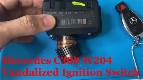 W204 Mercedes Benz C300 Vandalized Eis Damaged Ignition Switch Can I Clone It Youtube