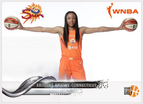 A Woman In An Orange Uniform Holding Two Basketballs On Her Arm And Arms Stretched Out