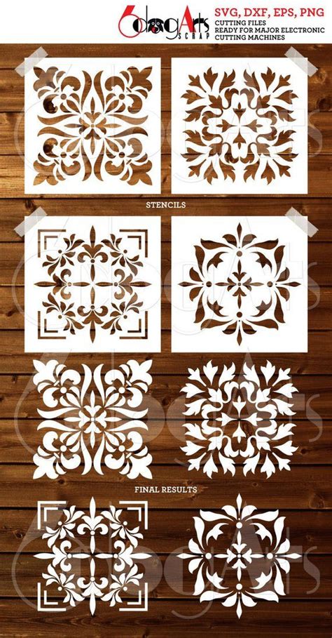 Tile Design Digital Stencils Vector And Raster Digital Files To Use