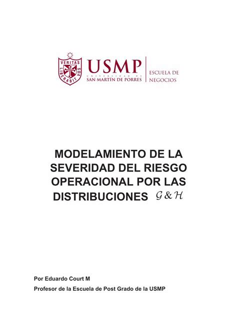 Pdf Modelamiento De La Severidad Del Riesgo Operacional Dokumen Tips