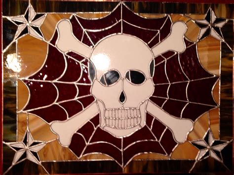 Skull And Crossbones Pirate Flag Stained Glass By Arizona Stained Glass