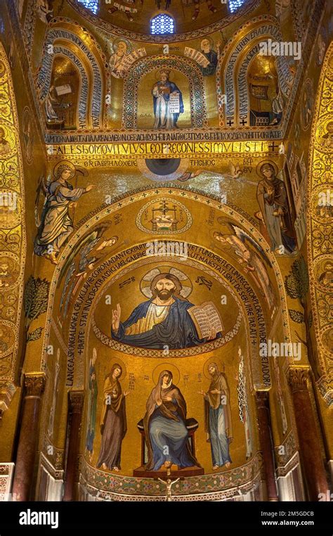 Mittelalterliche Byzantinische Mosaiken Des Christus Pantokrator Ber