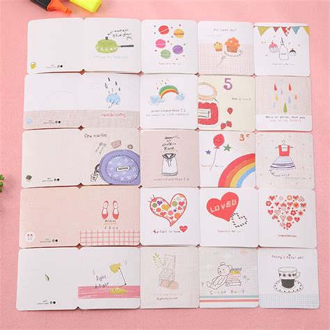 10 Kaart 10 Enveloppen Set Mini Wenskaart Leuke Grandado