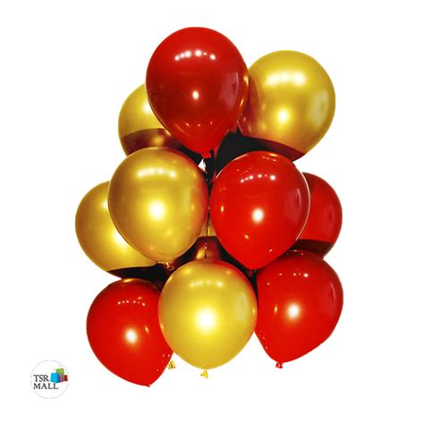 Pack Of 100 (50 Golden & 50 Red) | Party Balloons | 14 Inch High ...