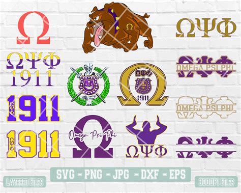 Omega Psi Phi Svg 13 Design Bundle Fraternity Svg Greek Alphabet Svg