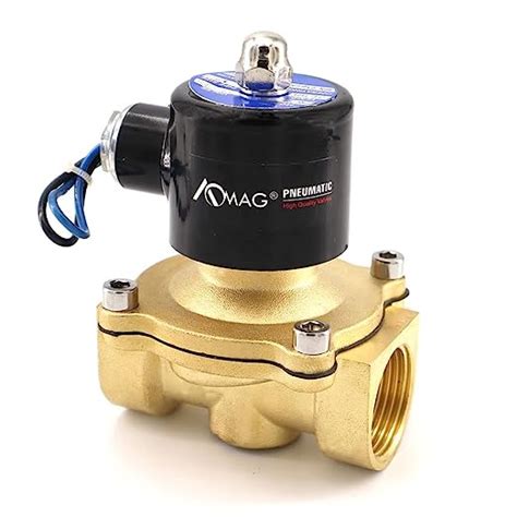 AOMAG 1 Brass Electric Solenoid Valve 24V DC Normally Closed Water