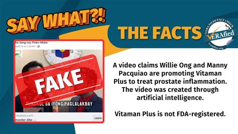 Vera Files Fact Check Ai Generated Ad Uses Willie Ong Manny Pacquiao