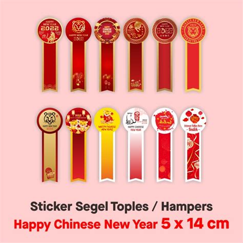 Jual Sticker Label Toples Jar Happy Chinese New Year Stiker Hampers