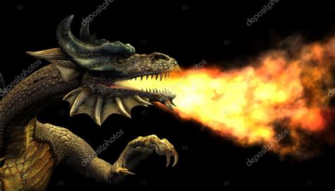 Fire Breathing Dragon — Stock Photo © AlienCat #8295590