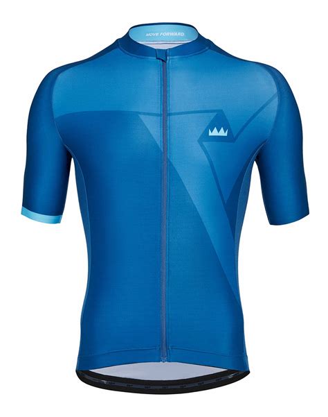 Mens Sun Protection Upf 50 Cycling Jersey Jaw Prime Bright Blue