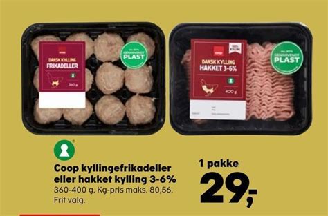 Coop Kyllingefrikadeller Eller Hakket Kylling Tilbud Hos Superbrugsen