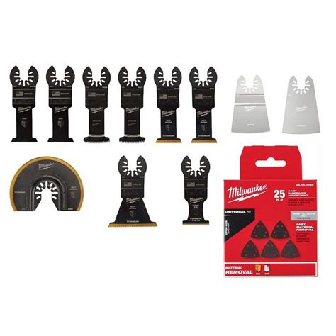 Milwaukee Oscillating Multi-Tool Blade Kit (9-Piece) 49-10-9113 The ...