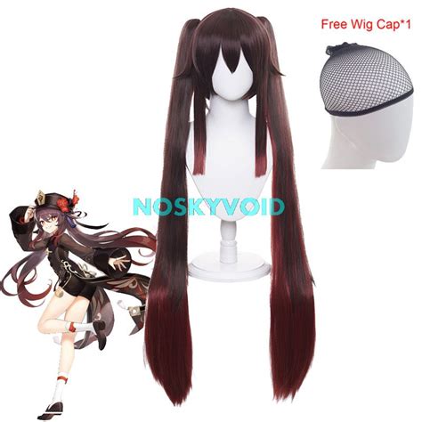 Jual Game Costumes Genshin Impact Hu Tao Cosplay Wig Woman Headwear