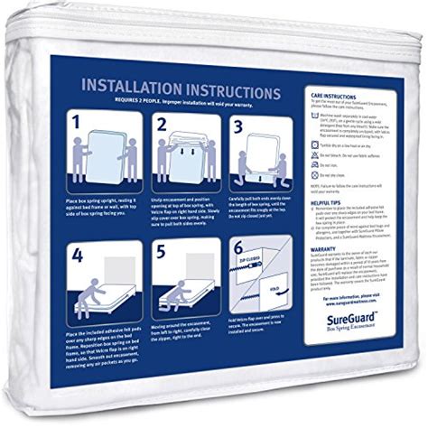 Twin Xl Sureguard Box Spring Encasement Waterproof Bed Bug